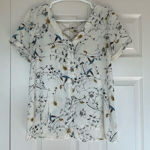 Floral Button-Up Blouse